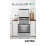 Cocina Eléctrica Domec CEF6, 57 cms., con tapa, acero inoxidable