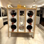 Vinoteca mueble Cava Repisa Vino Botellas Copas - Modern