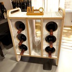 Vinoteca mueble Cava Repisa Vino Botellas Copas - Modern