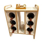 Vinoteca mueble Cava Repisa Vino Botellas Copas - Modern