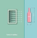 Cava de Vino Candy CWCEL210-N 21 Botellas