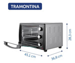 Horno Eléctrico Tramontina Glass Cook 25 Litros Heg