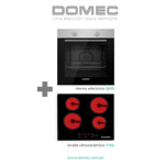 Combo horno eléctrico Domec Q610 + anafe vitroceramico t-04