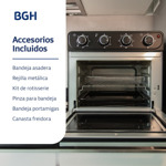 Horno Eléctrico Air Fryer Bgh 30 Litros Bhe30fn24t