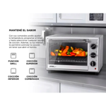 Horno Grill 40Lts Timer 60min 1500W Atma HGA4022PI Plateado