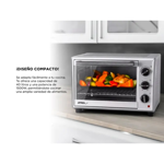 Horno Grill 40Lts Timer 60min 1500W Atma HGA4022PI Plateado