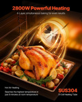 Horno Tostador Eléctrico Comercial 66 L 2800 W Vevor