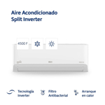 Aire Acondicionado Split Frío/Calor BGH 4500 Frigorias BSI53WCGT