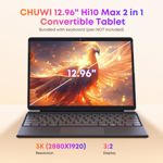 Tablet CHUWI 2025 Hi10 Max 2 en 1, 12,96 pulgadas, 12 GB de RAM, 512 GB SSD