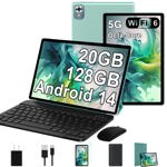 Tableta FEZAWIO 2024 Android 14 10,1", 20 GB de RAM, 128 GB de ROM, 1 TB