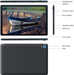 Tablet Jeazans Android 10.1 pulgadas, 128 GB de ROM, 10 GB de RAM, versión 2024