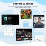 Tablet Relndoo Android 12 de 10 pulgadas, 8 GB de RAM, 128 GB de ROM, 1 TB