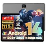 Tableta TUOHAITIME Android 14 de 11 pulgadas, 12 GB+128 GB+1 TB Face Unl