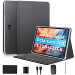 Tablet eHFIDC Android 14 de 11 pulgadas, 12 GB de RAM, 128 GB de ROM, 1 TB, negro