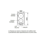 Anafe Electrico Domec AEX2G Acero inoxidable