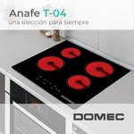 Anafe Vitroceramico Domec T-04, 4 hornallas