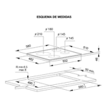 Anafe Electrico Whirpool 60cm Vitroceramico AKT8090L