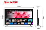 Smart Tv Uhd 55  Sharp Google Tv S5523US6G