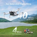 Drone Potensic ATOM LT GPS con cámara de 2,5 K, 40 minutos de vuelo, color blanco