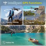 Drone X-shop GPS con cámara 4K, 50 minutos de vuelo para adultos