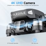 Dron PLEGBLE PL511 con cámara 4K para adultos con 3 baterías