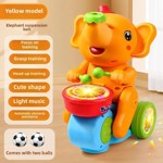 Juguete Musical Elefante con Luz LED y Actividades Sensoriales Yellow