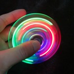 Fidget Spinner LED Cristal que Brilla en la Oscuridad brown