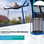 Cama Elástica Reforzada Nictom CR01 1,85 mts Red Protectora Niños