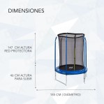 Cama Elástica Reforzada Nictom CR01 1,85 mts Red Protectora Niños