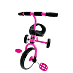 TRICICLO INFANTIL CLÁSICO REFORZADO ROSA MACROBABY