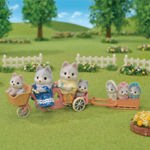 Figuras de muñecas coleccionables Calico Critters Husky Family Set 5