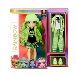 Muñeca de moda Rainbow High Jade Hunter con 2 conjuntos