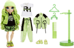 Muñeca de moda Rainbow High Jade Hunter con 2 conjuntos