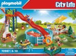 Fiesta en la piscina de Playmobil con piscina, tobogán, sillón y más