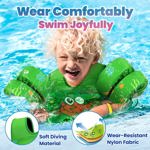 Chaleco de natación HeySplash para niños de 10 a 32 kg Green Crab de 2 a 7 años