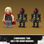 Figura de construcción LEGO Marvel Thor contra Surtur 76289