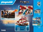 Barco pirata Playmobil 71418 con 2 figuras y 98 accesorios