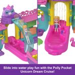Barco portátil Playset Polly Pocket Unicorn Dream Cruise