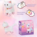 Peluche electrónico interactivo, gato robot caminante para niños