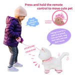 Peluche electrónico interactivo, gato robot caminante para niños