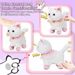 Peluche electrónico interactivo, gato robot caminante para niños