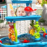 Mesa Sand Water TEMI de 3 niveles con silla para niños