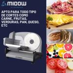 Cortadora Fiambres Y Alimentos Familiar Midow Corte 1-15mm