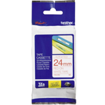 Cinta Matricial Brother 24mm x 8 mts Rojo/Blanco - PT-7600 TZE-252