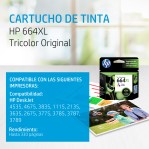 Cartucho de Tinta HP 664XL F6V30AL TRICOLOR original 4535