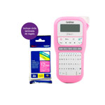 Rotuladora Brother Pth110pk + Cinta Negro/Rosa Pastel