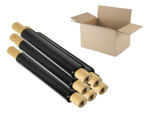 Caja 6 Film Stretch Negro 50cm 23 micrones 3.5kg para Embalajes Envios