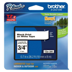 Cinta Matricial Brother TZe-241 18mm Negro/Blanco
