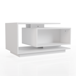 Mesa Ratona Moderna Centro Melamina Minimalista Mr02 Blanco