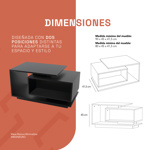 Mesa Ratona Moderna Centro Melamina Minimalista Mr02 Negro